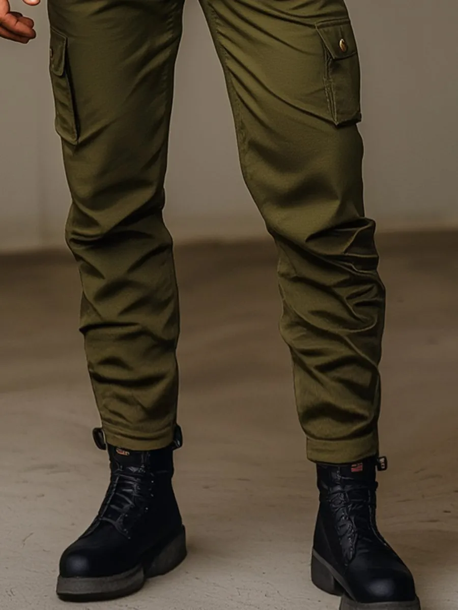【24-hour shipping】Vintage Street Multi-Pocket Long Sleeve Cargo Jumpsuit