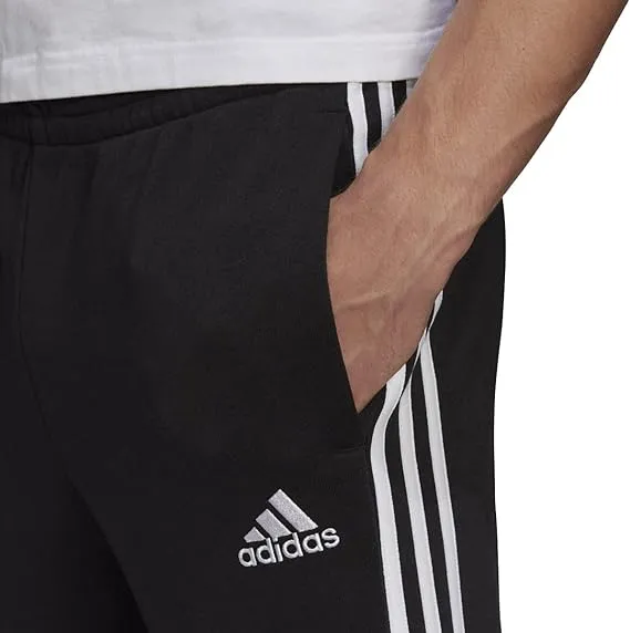 adidas Essentials French Terry Tapered Cuff 3-Stripes Pants GK8831 Black/White