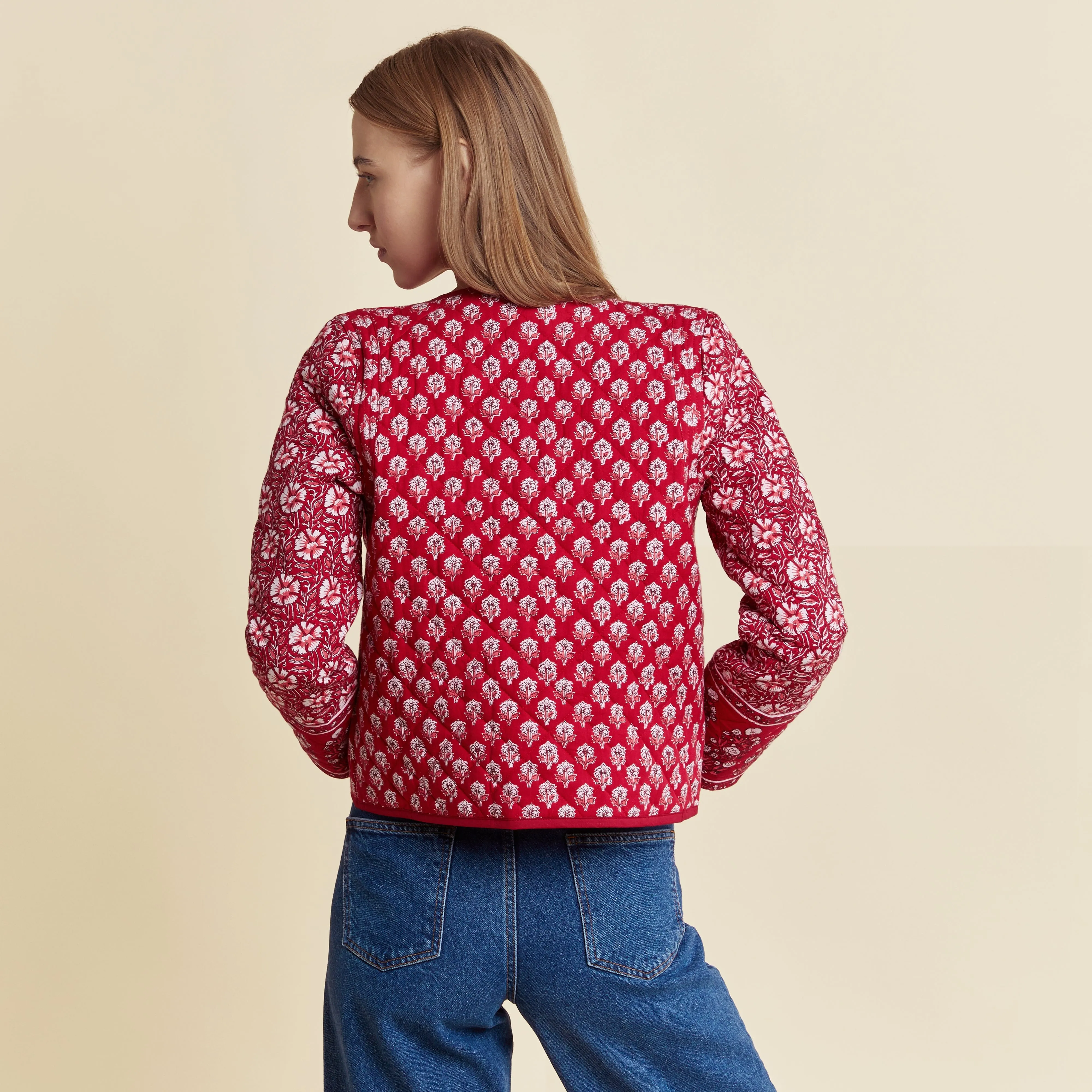 Albaray Red Mix Print Jacket Red