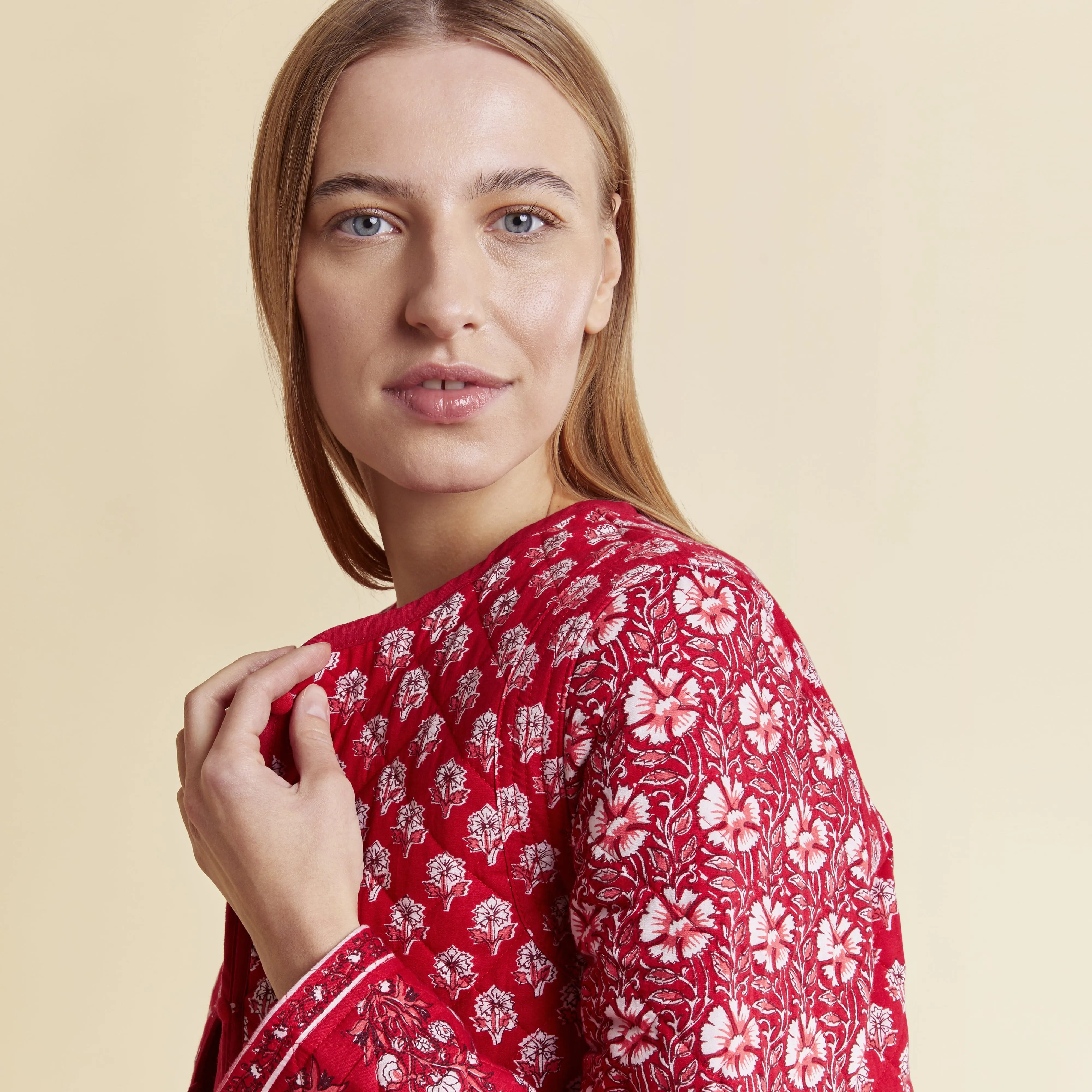 Albaray Red Mix Print Jacket Red