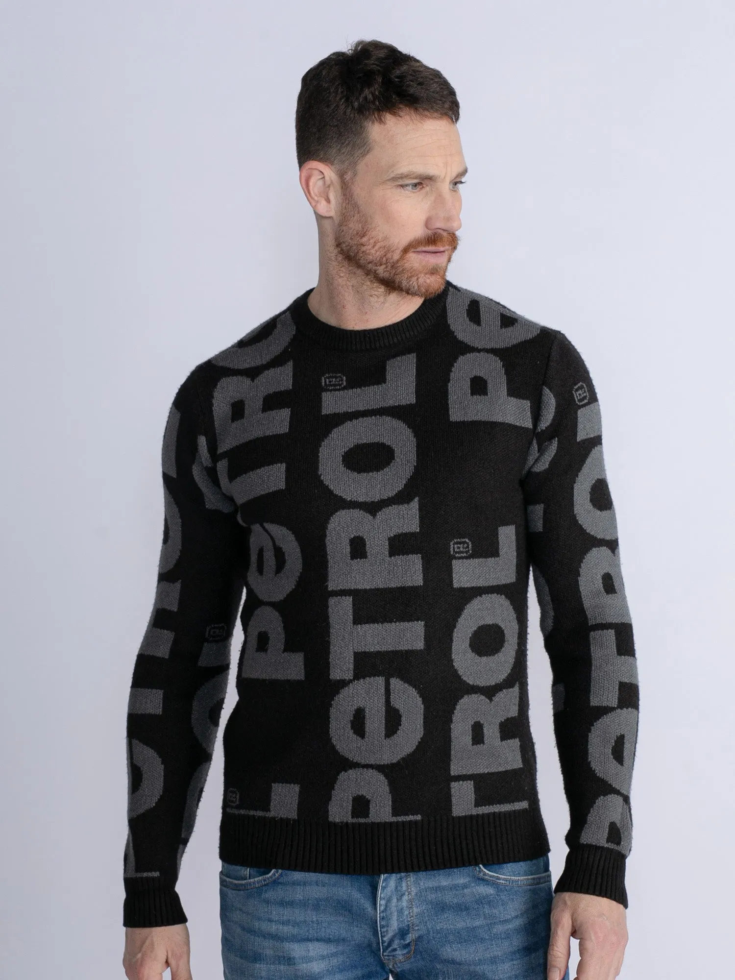 All-over print pullover Blue Island
