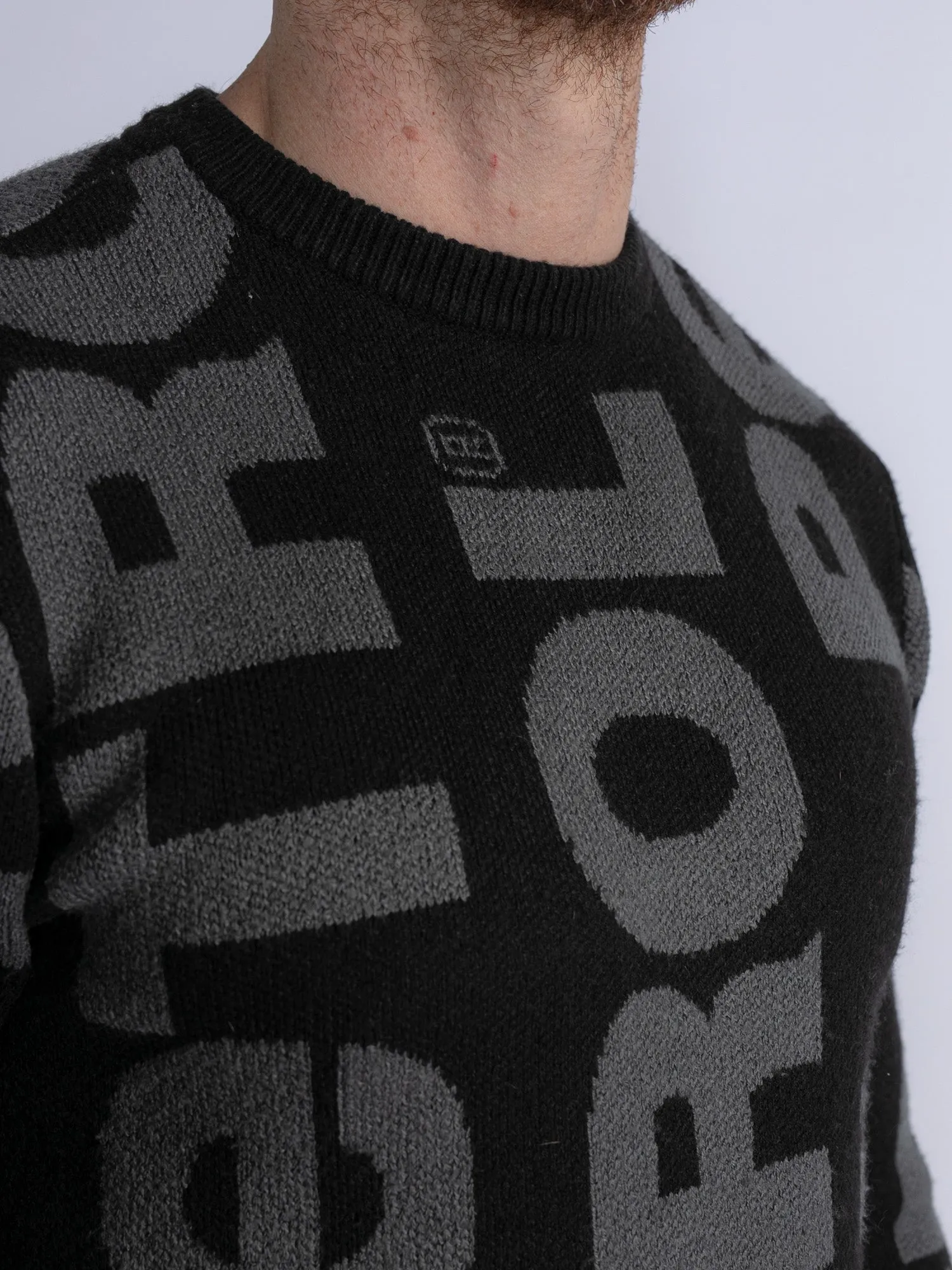 All-over print pullover Blue Island