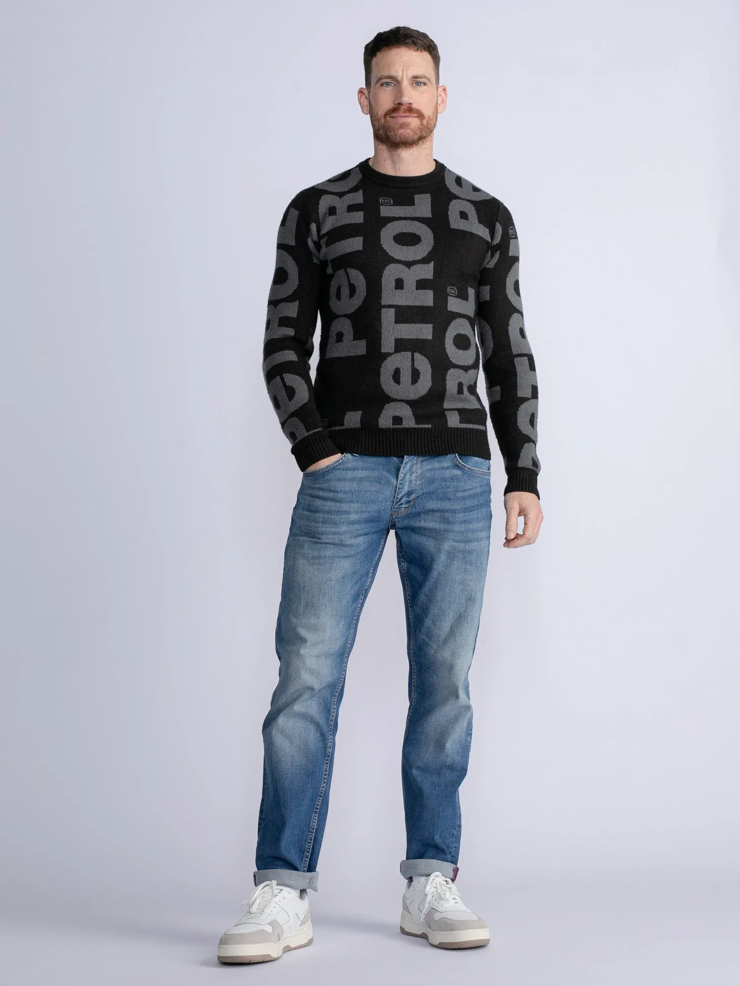 All-over print pullover Blue Island