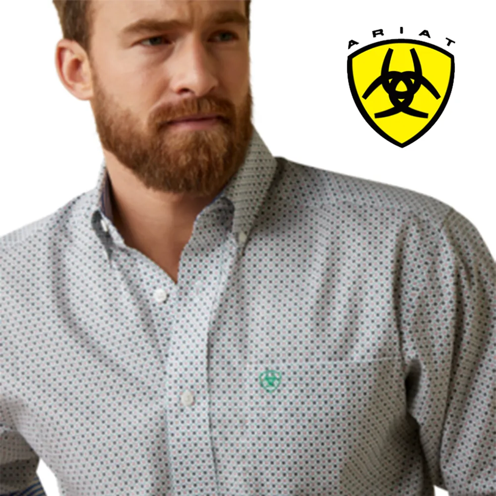 ARIAT Men's Wrinkle Free Flynt Fitted Shirt 10045070