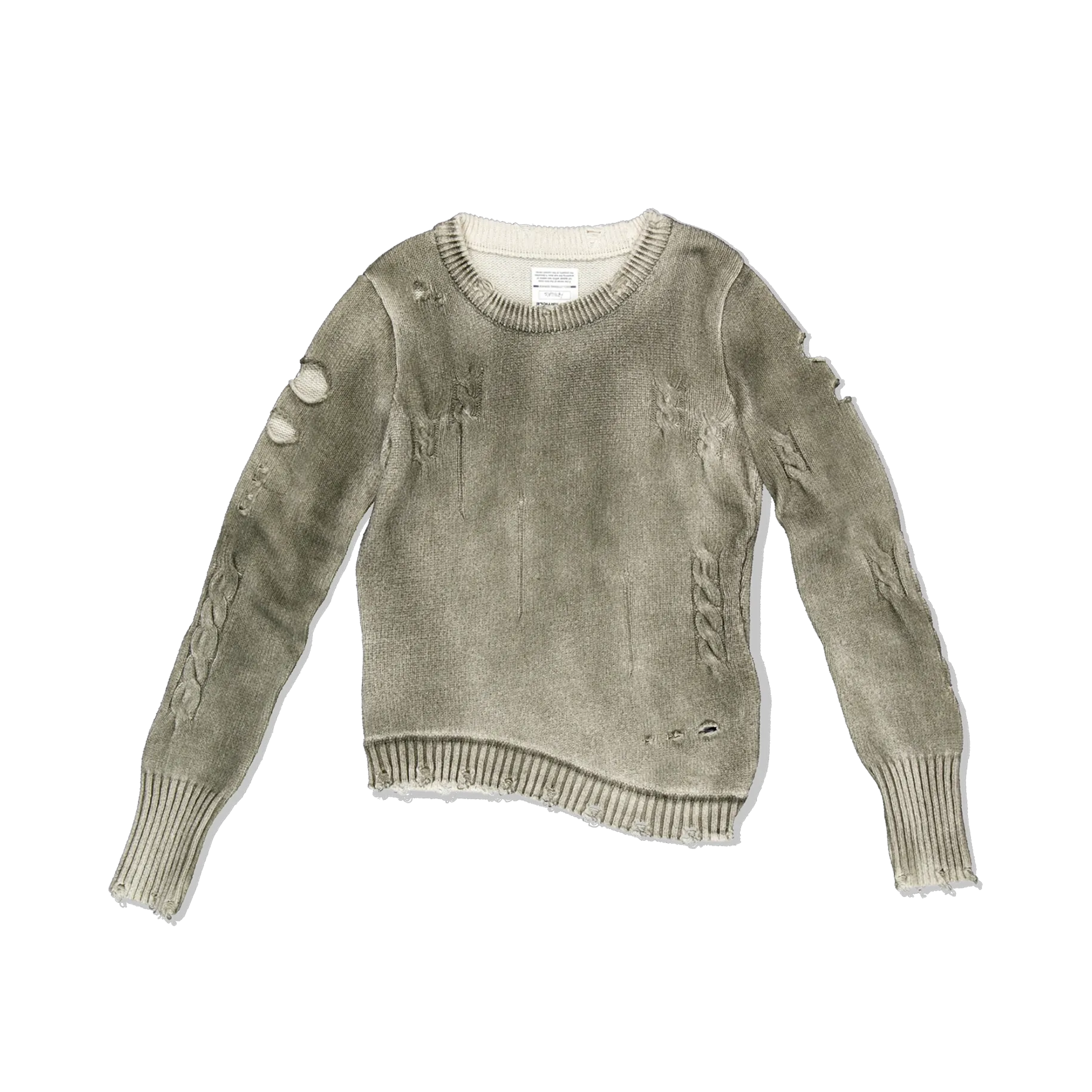 (Ariella) Old Knit Top — Washed Khaki