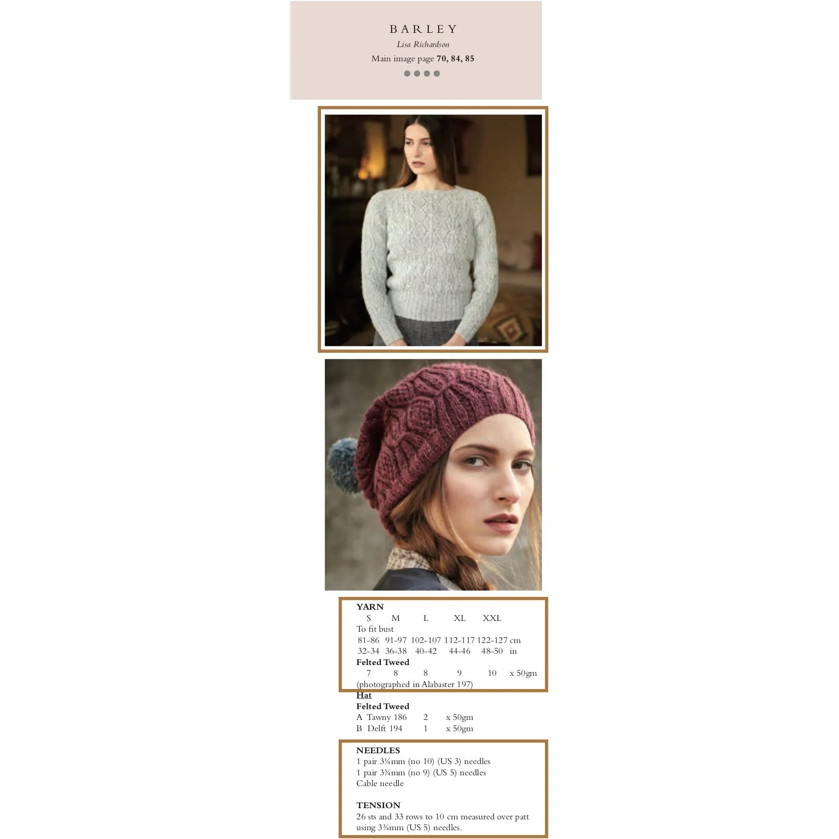 Barley Sweater Kit from Rowan Magazine 60