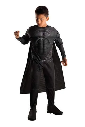 BFJFY Boys Halloween Superhero Dark Superman Muscle Cosplay Costume