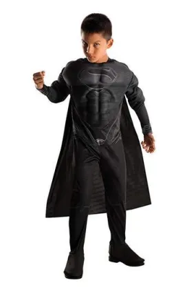 BFJFY Boys Halloween Superhero Dark Superman Muscle Cosplay Costume