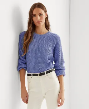 Blouson-Sleeve Sweater In Blue