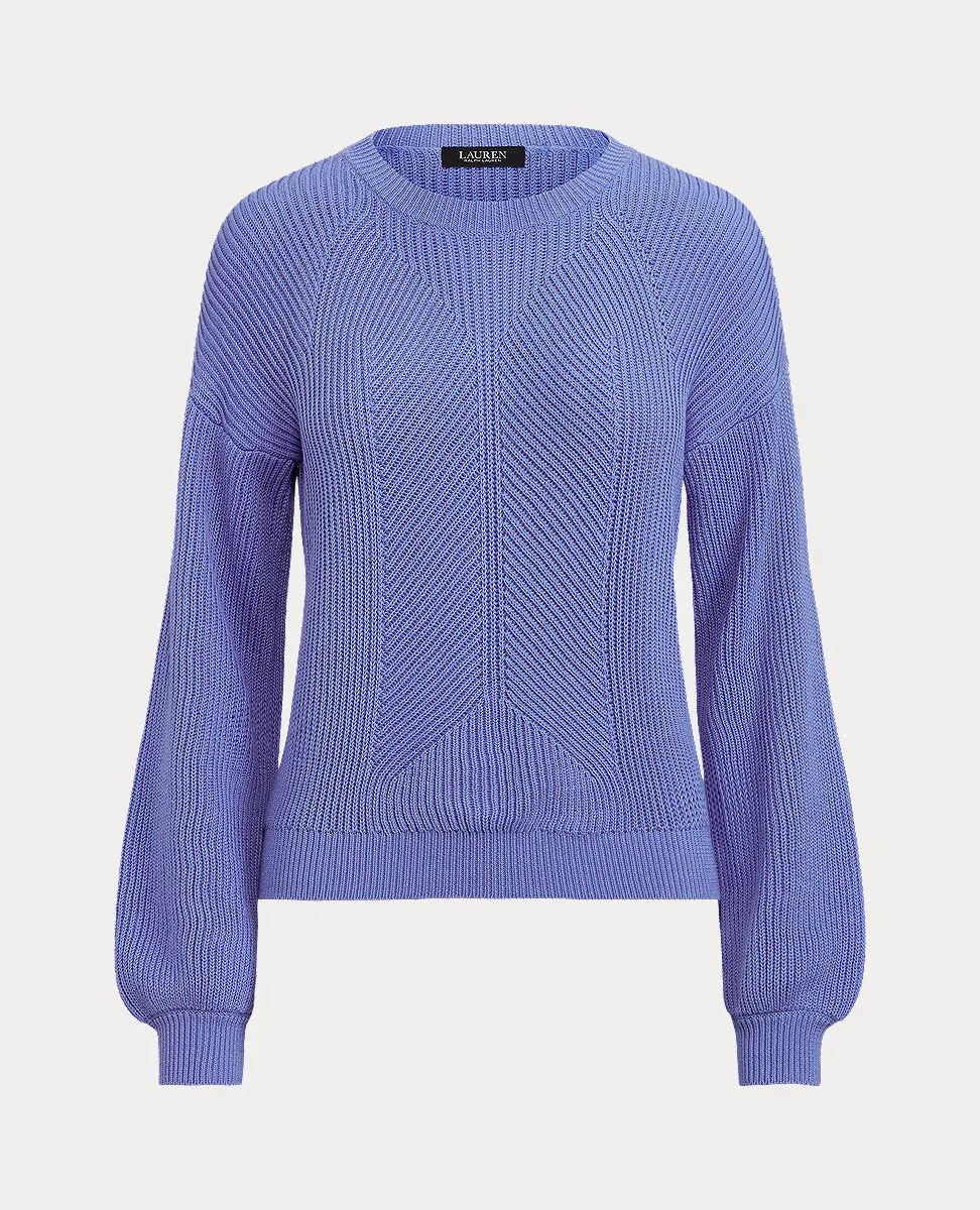 Blouson-Sleeve Sweater In Blue
