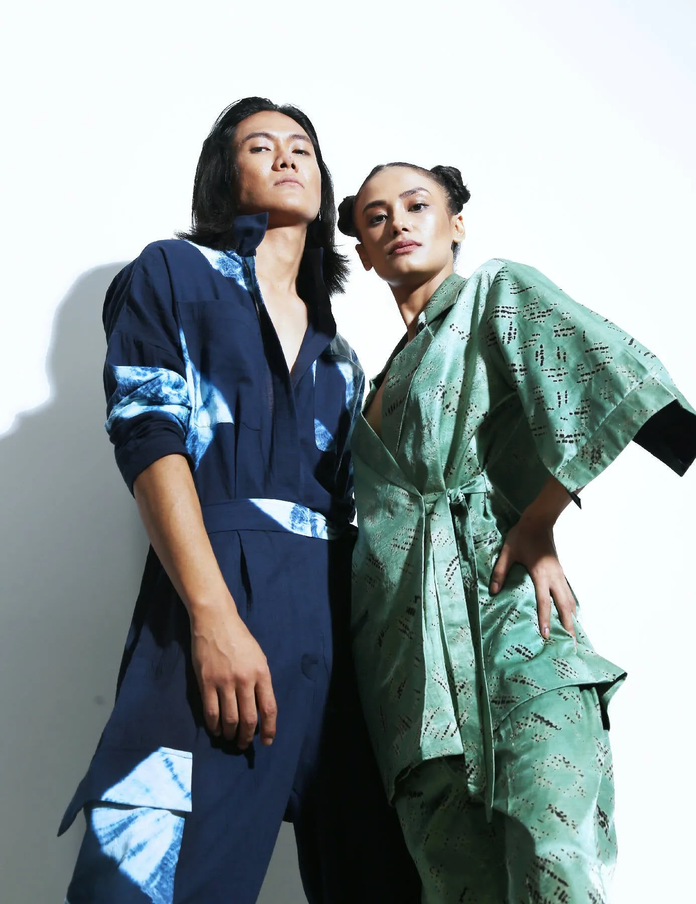 Blue Hand Done Shibori Jumpsuit