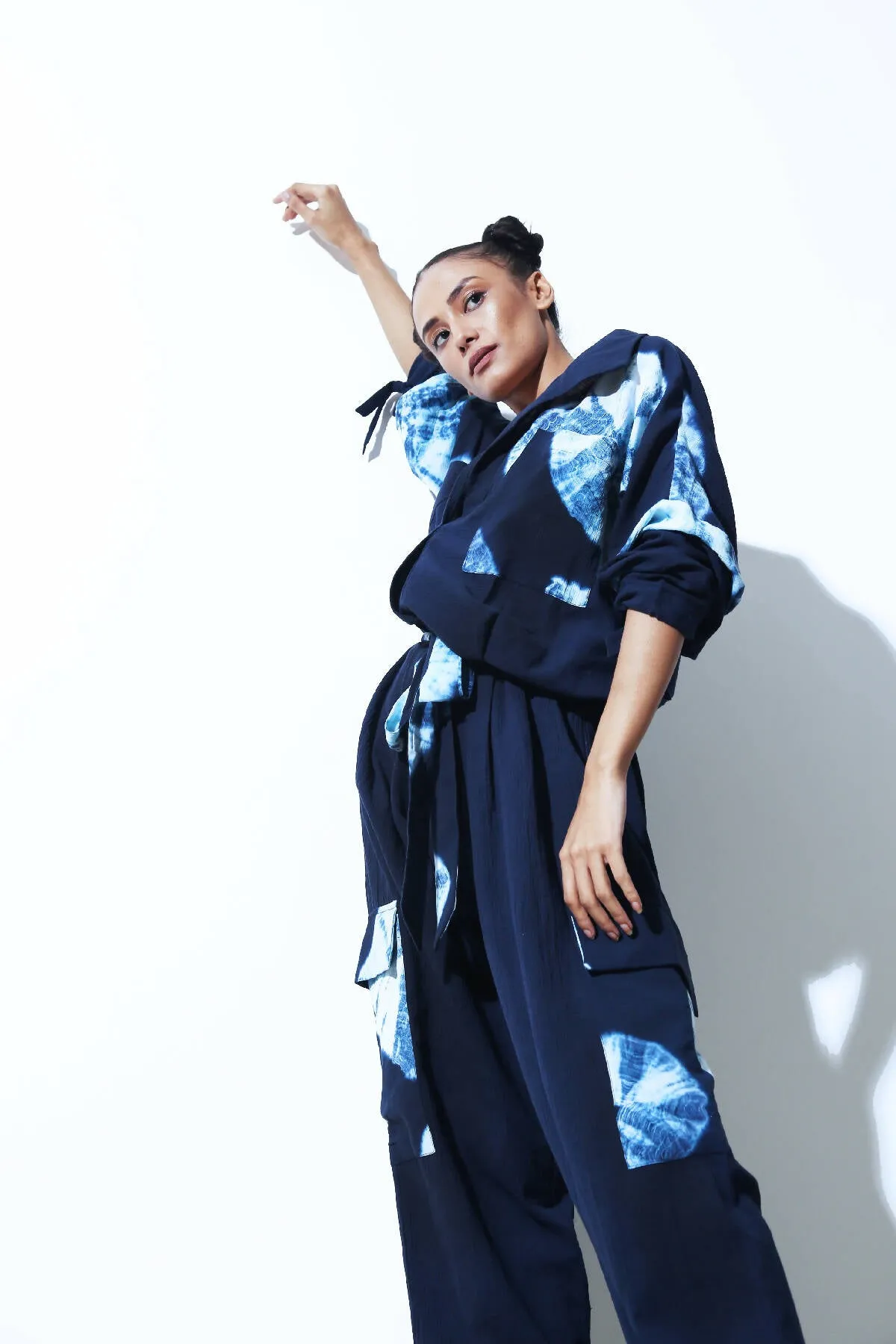 Blue Hand Done Shibori Jumpsuit