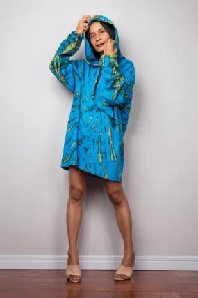 Blue Tie Dye Hoodie