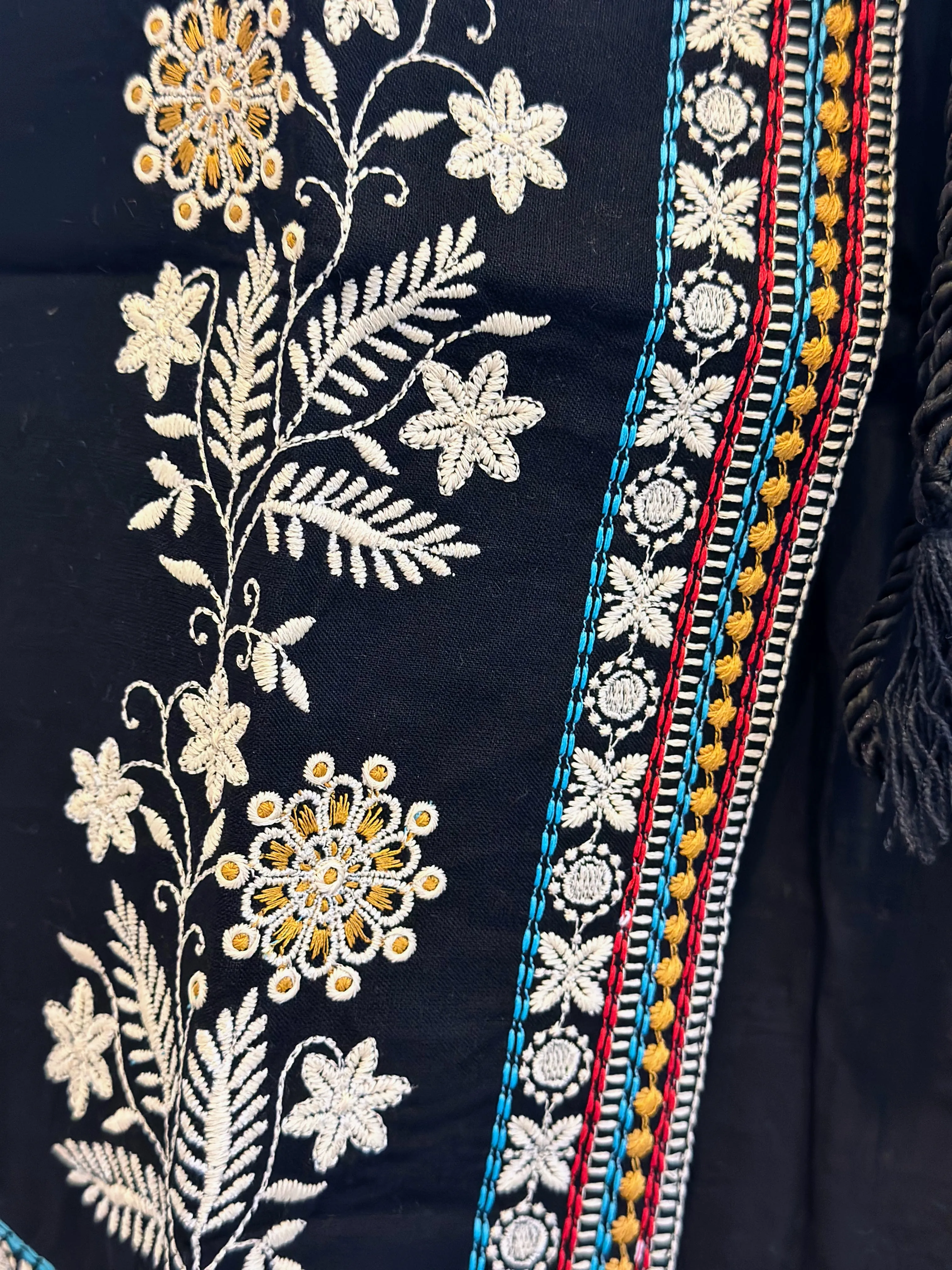 Bohemian Sleeveless Black Waist Coat