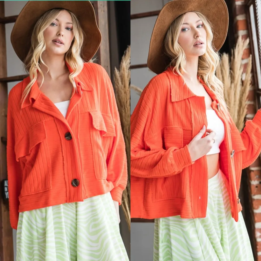 Boxy Button Front Cardigan Sweater