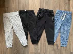 Boys Pants Size 4, Bundle of 4, Black, Grey and Blue, Kids 4/4T