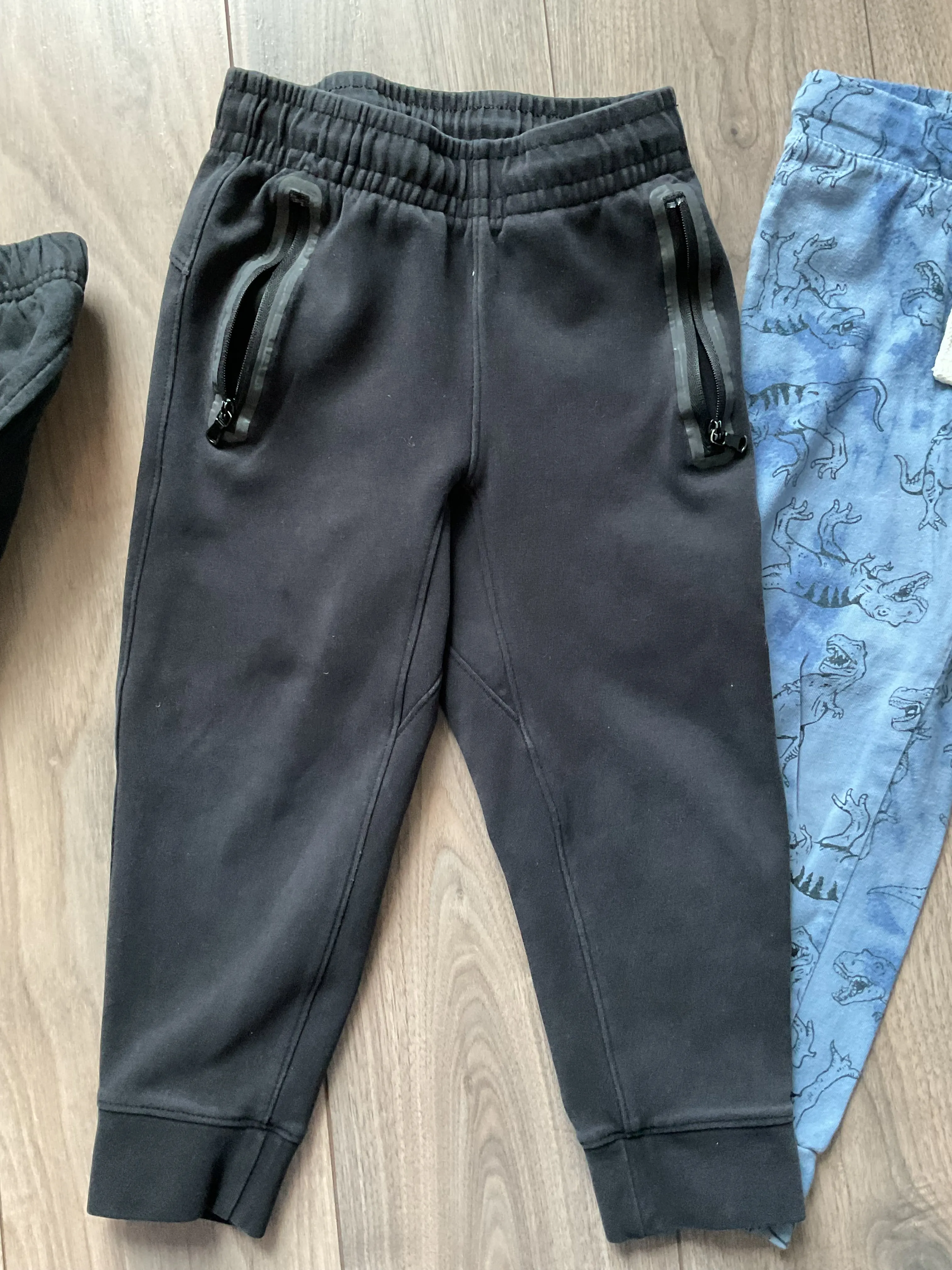 Boys Pants Size 4, Bundle of 4, Black, Grey and Blue, Kids 4/4T