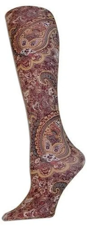 Brown Paisley Tights Large/Tall