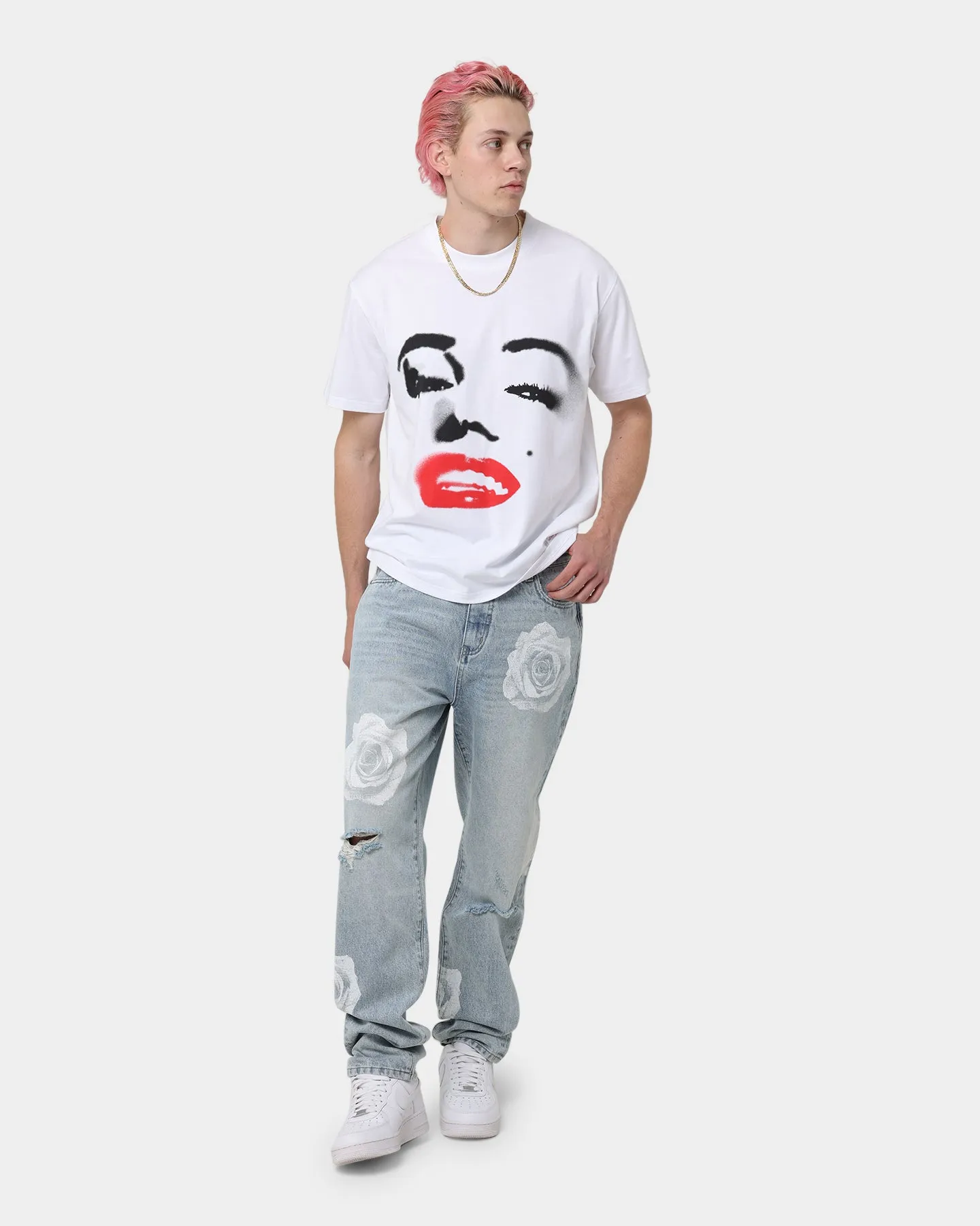 Carré X Marilyn Monroe Red Lips T-Shirt White