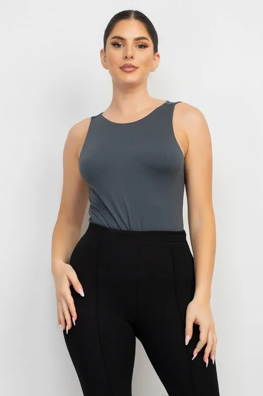 Charcoal Double-Layer Casual Tank Top