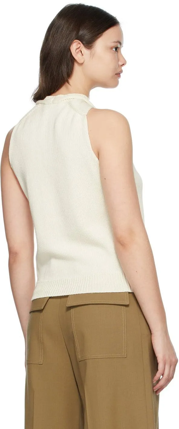 ChloÃ© Off-White Twisted Tank Top