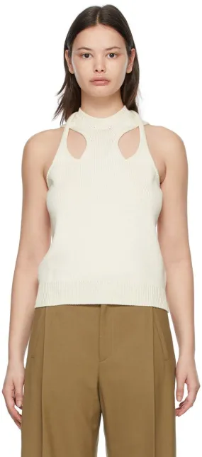 ChloÃ© Off-White Twisted Tank Top
