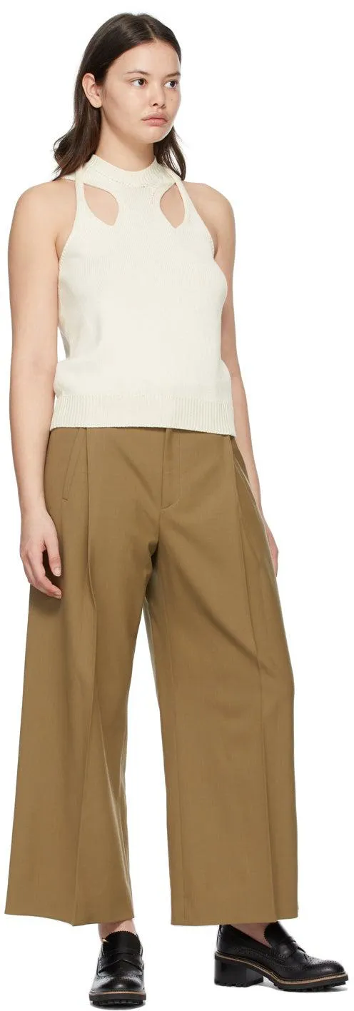 ChloÃ© Off-White Twisted Tank Top