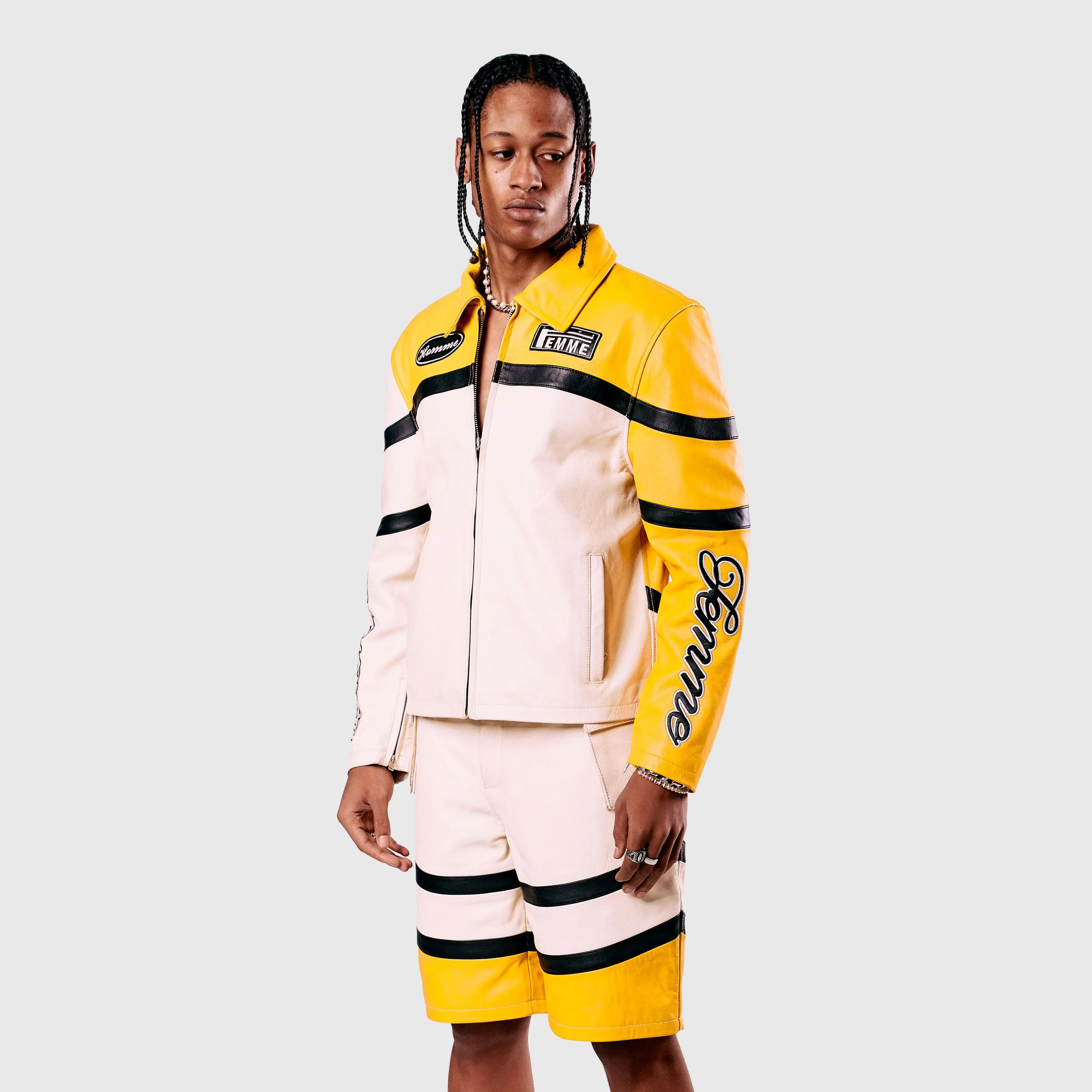 Classic Moto Jacket Yellow