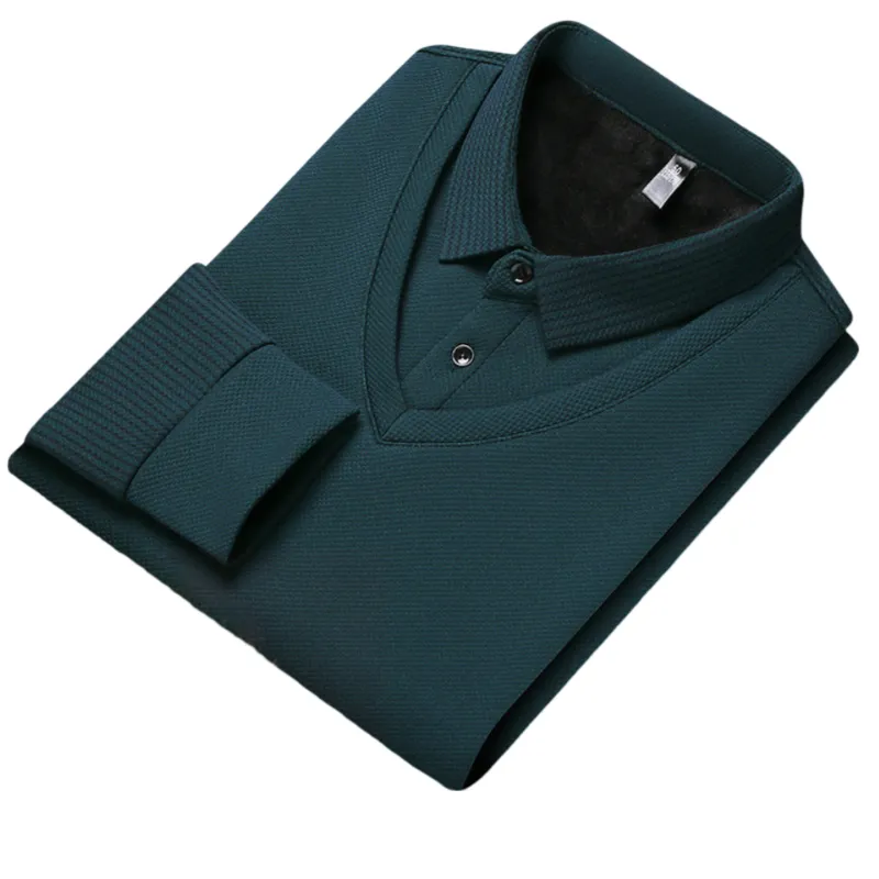 Contrast Collar Knit Polo Shirt