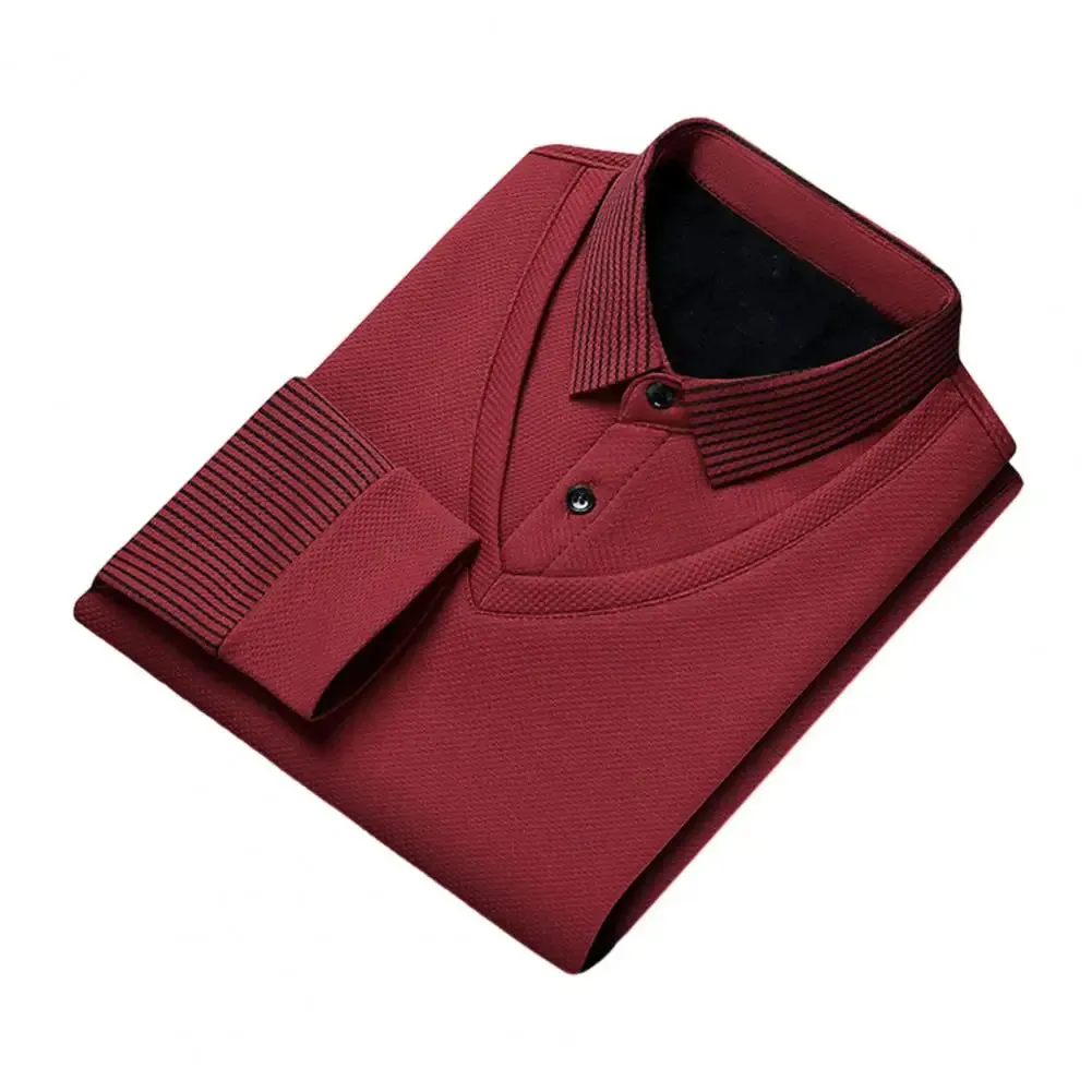 Contrast Collar Knit Polo Shirt