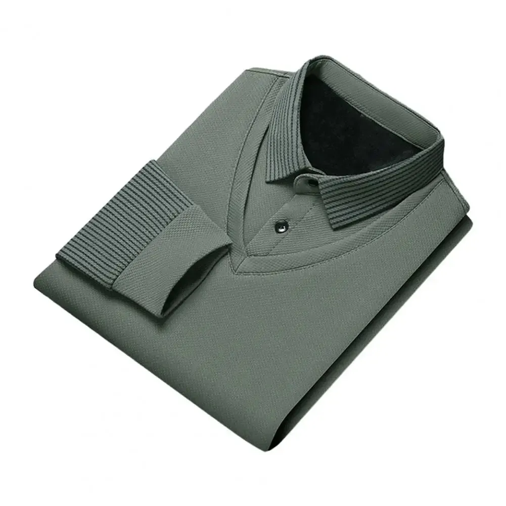 Contrast Collar Knit Polo Shirt