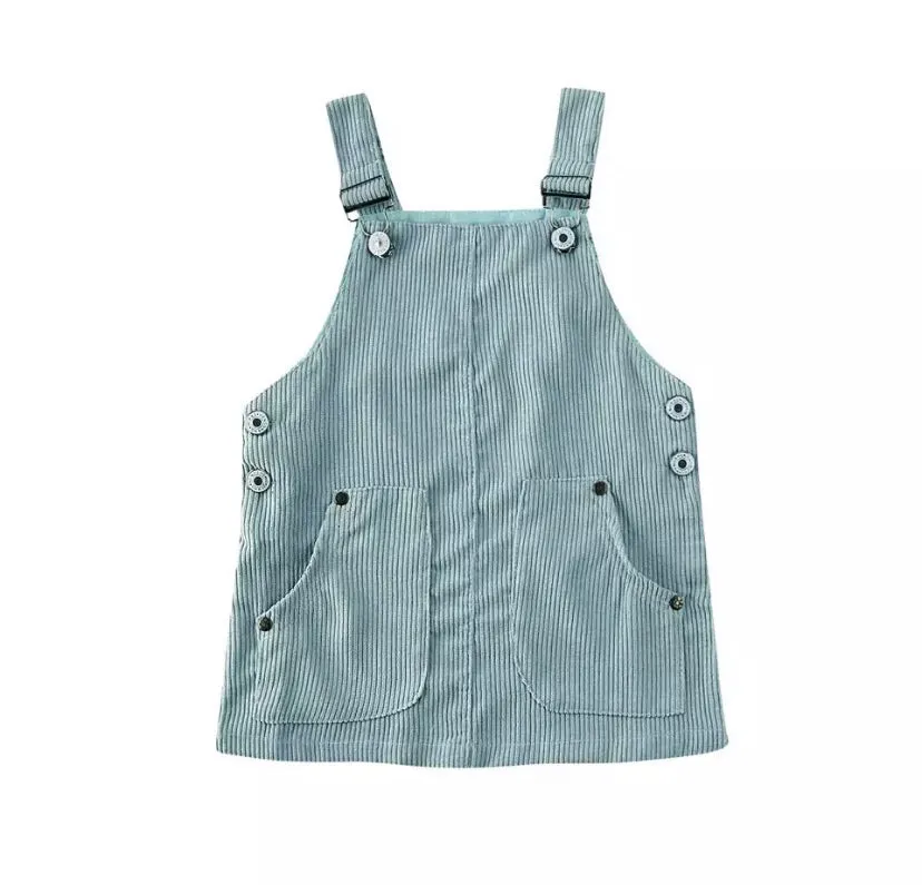Corduroy overall dress