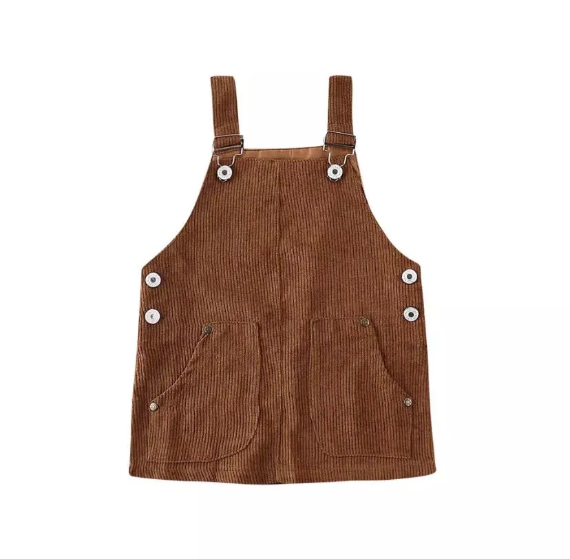 Corduroy overall dress