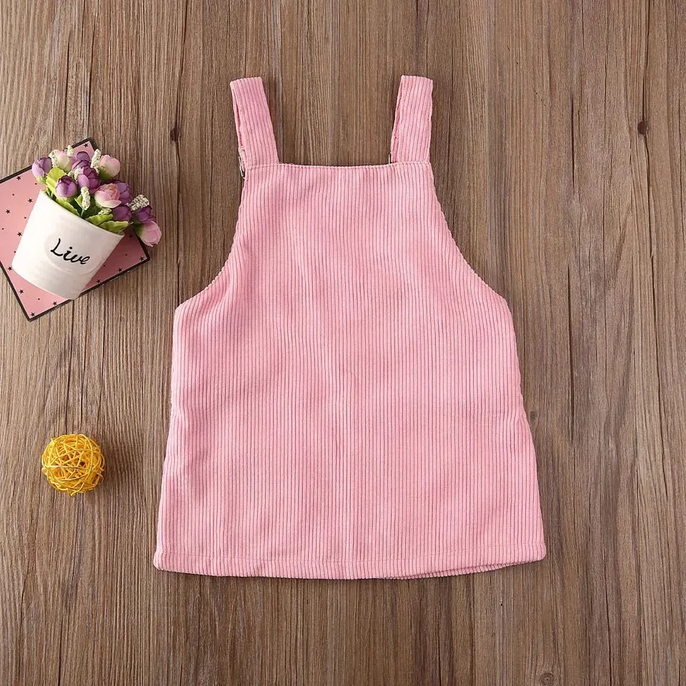 Corduroy overall dress