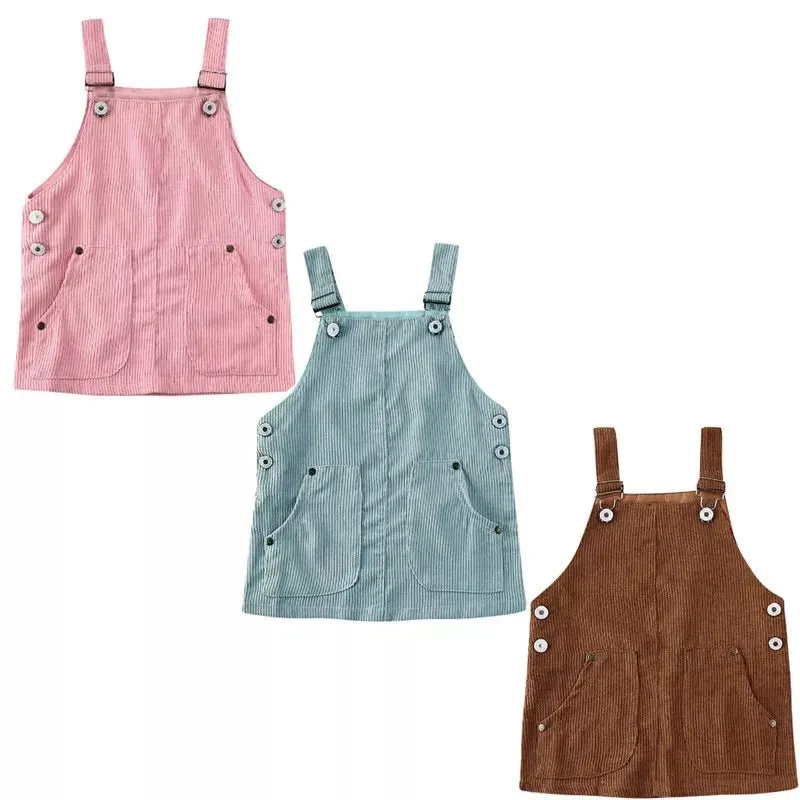 Corduroy overall dress