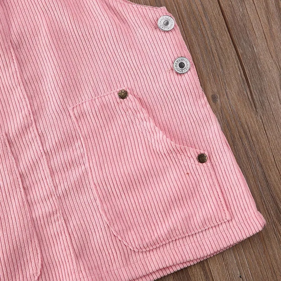 Corduroy overall dress