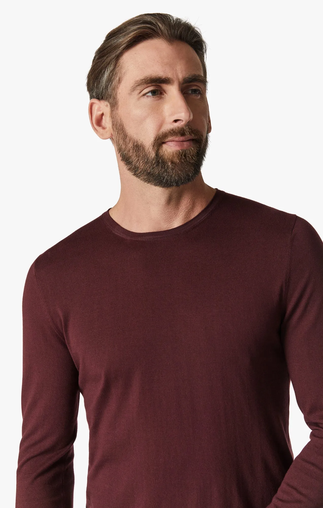 Crew Neck Sweater In Decadent Chocolate