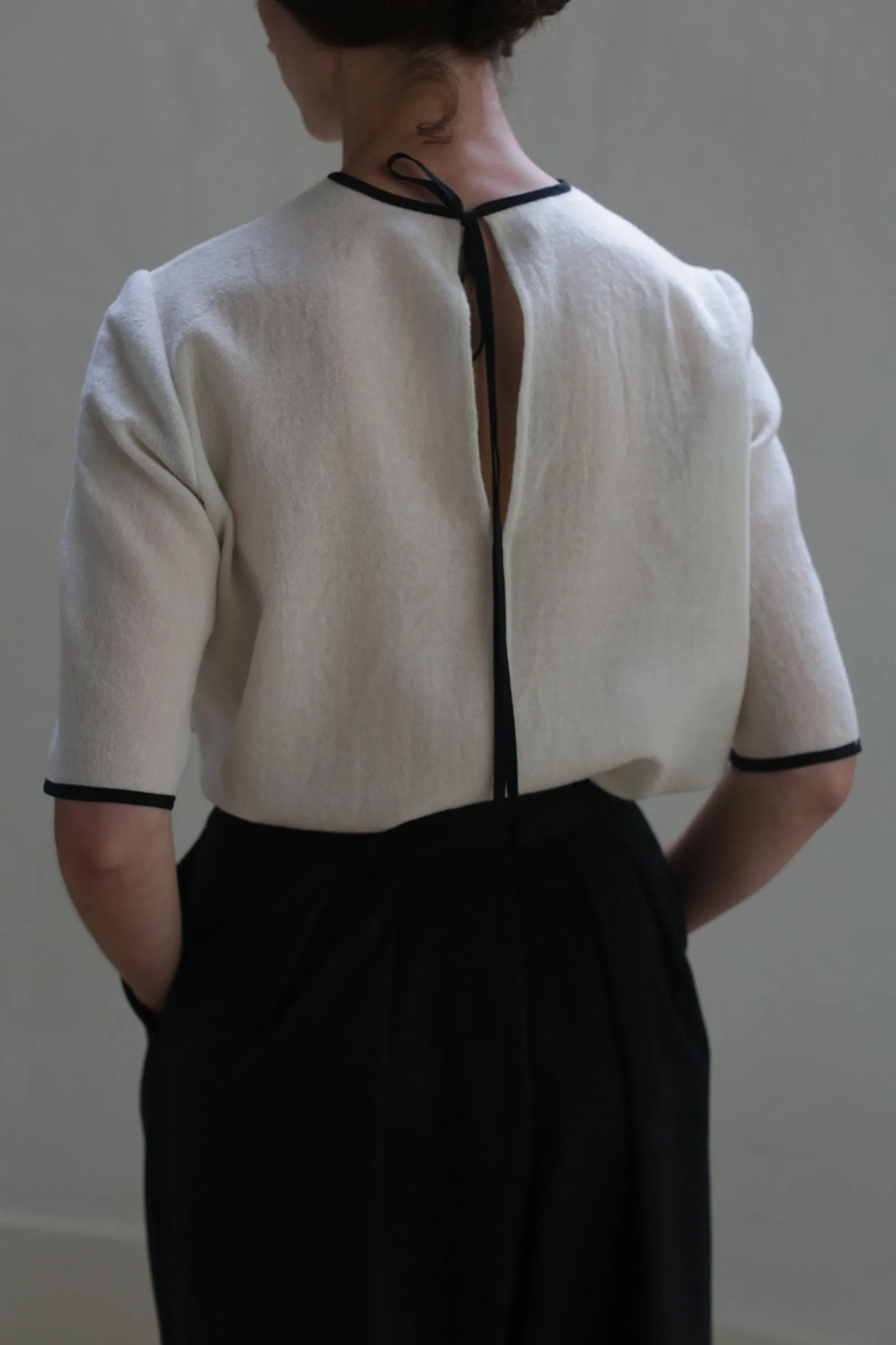 Crewneck Tee Japanese Wool Gauze - Undyed