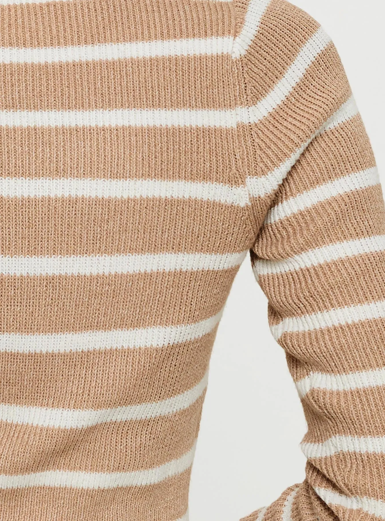 Devis Long Sleeve Top Beige / White