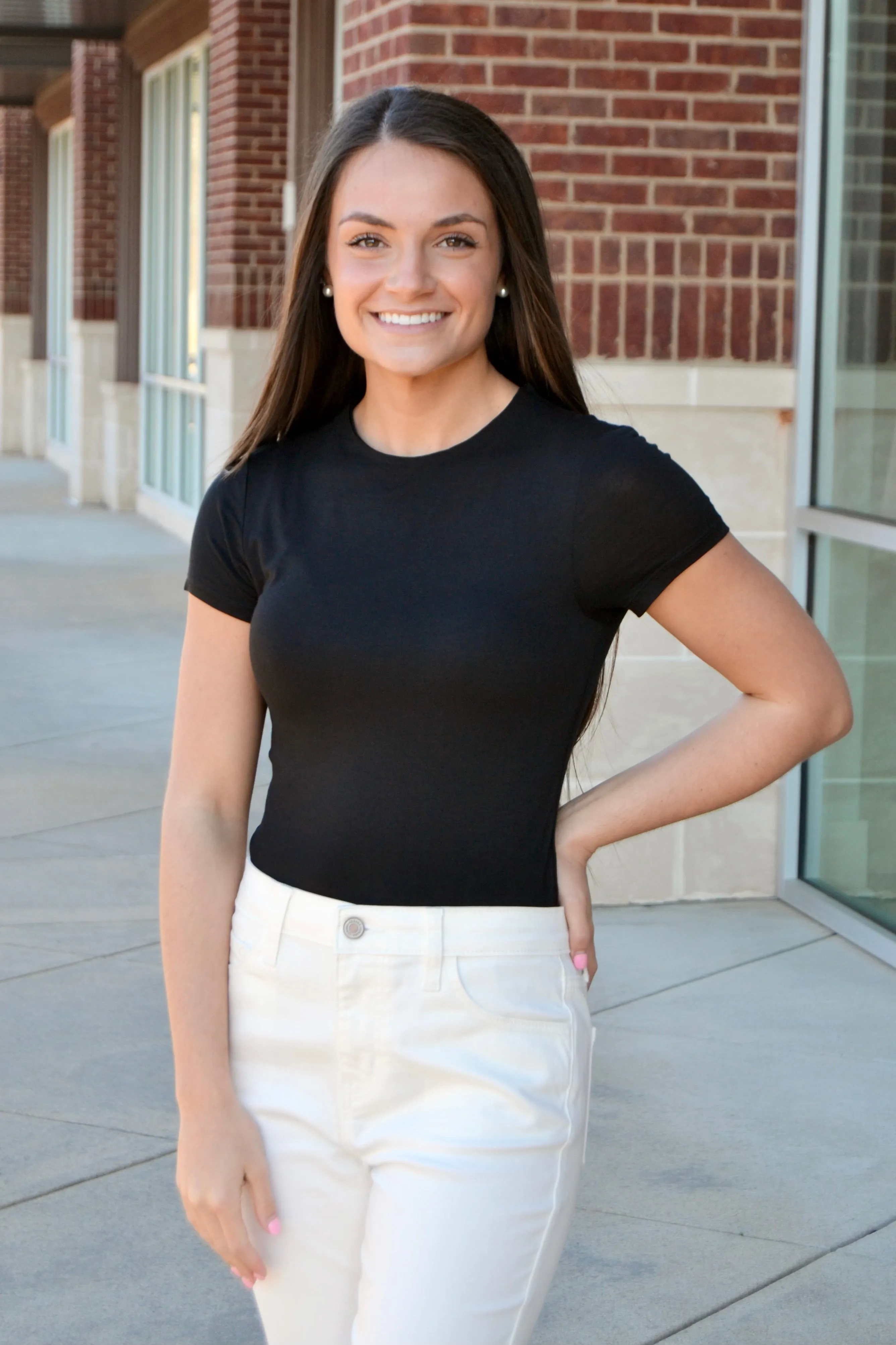 Double layer cap sleeve bodysuit