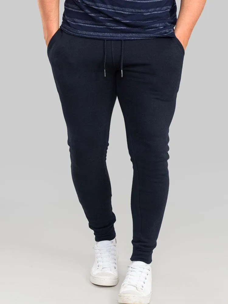 Duke - D555 Cuffed Jogger With Side And Back Pockets In Navy 2Xl- 6Xl