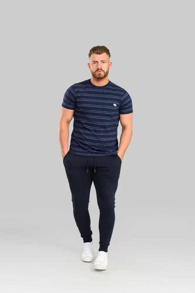 Duke - D555 Cuffed Jogger With Side And Back Pockets In Navy 2Xl- 6Xl