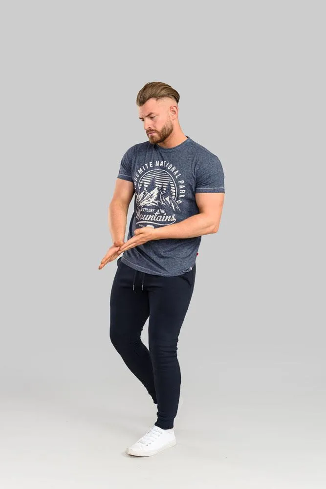 Duke - D555 Cuffed Jogger With Side And Back Pockets In Navy 2Xl- 6Xl