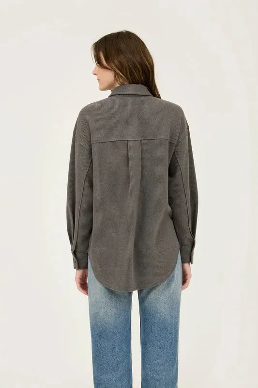 Everday Soft Ribbed Shackets - 2 Colors!