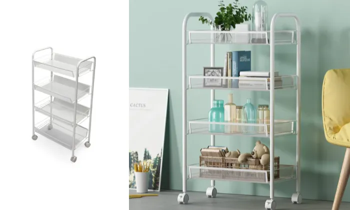 Fine Living Limber 4 Layer Trolley - White