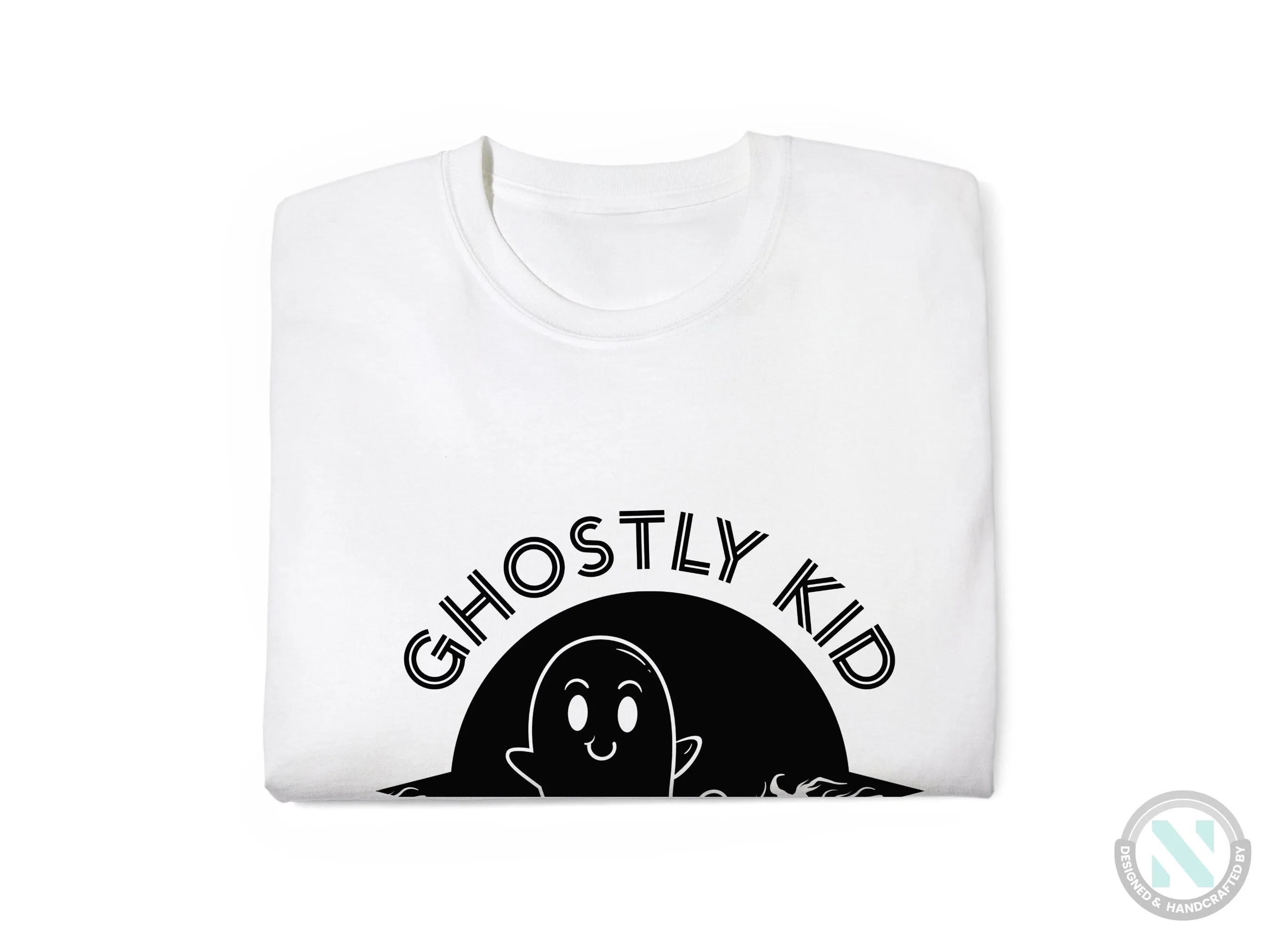 First Halloween Personalize Name Baby Girl Bodysuit With Ghostly Kid