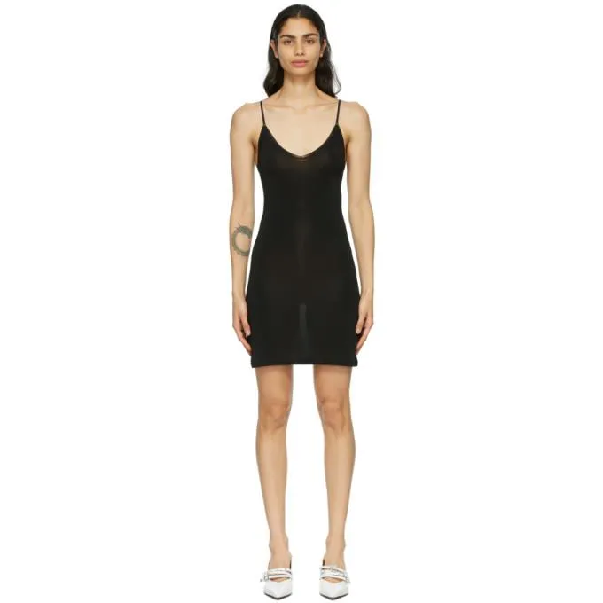 GANNI Black Slip Dress