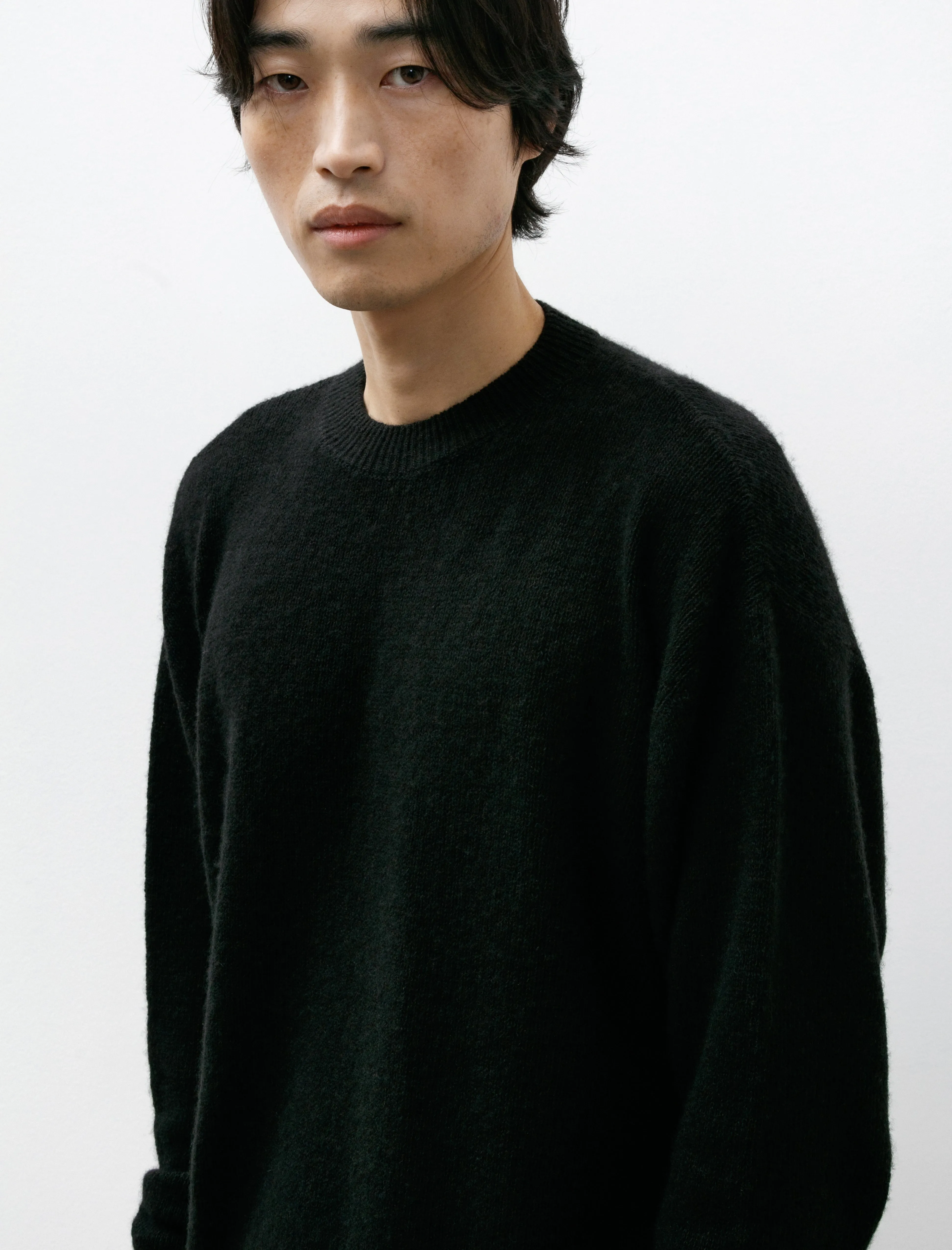 Garment Dyed Cashmere Crewneck Black