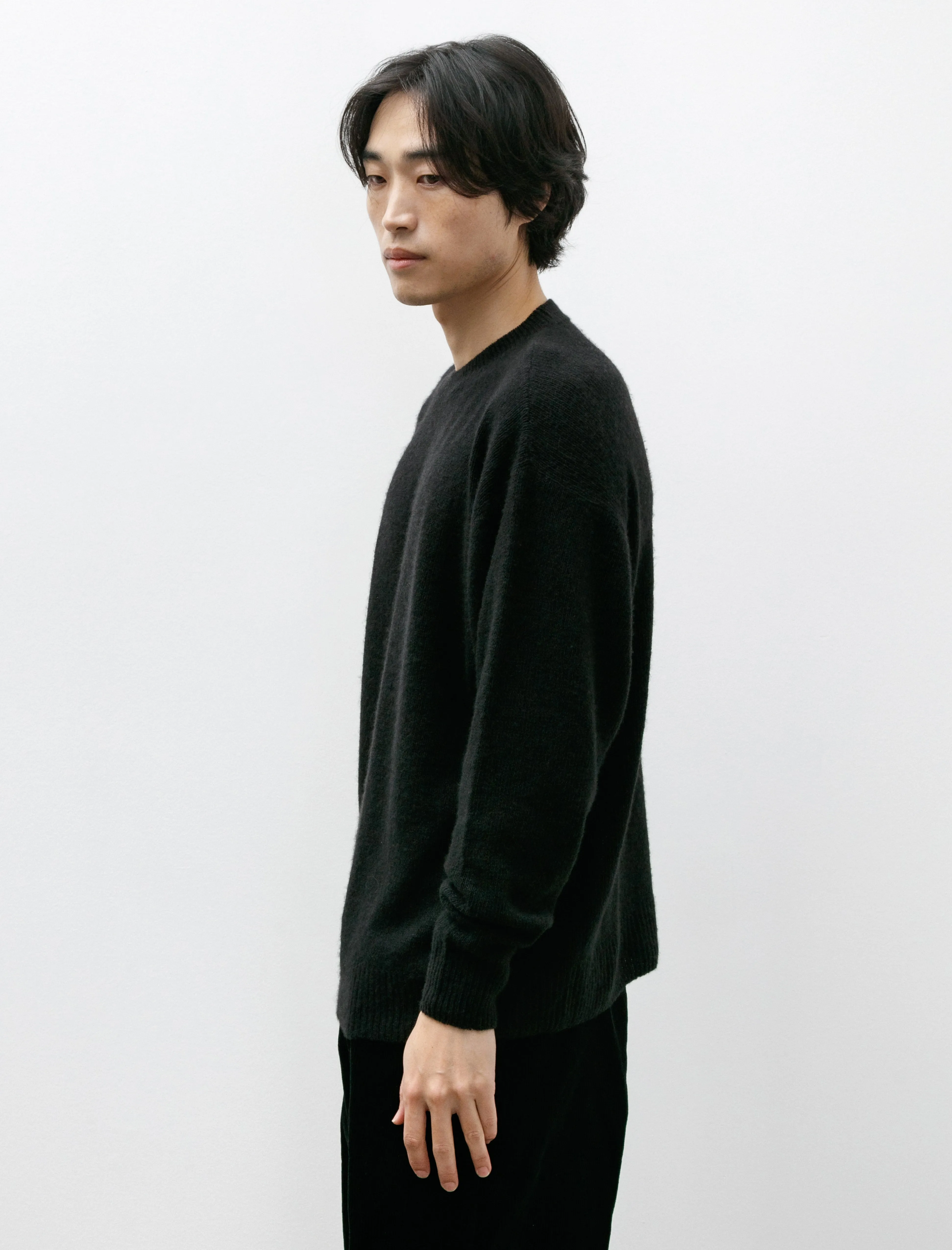 Garment Dyed Cashmere Crewneck Black