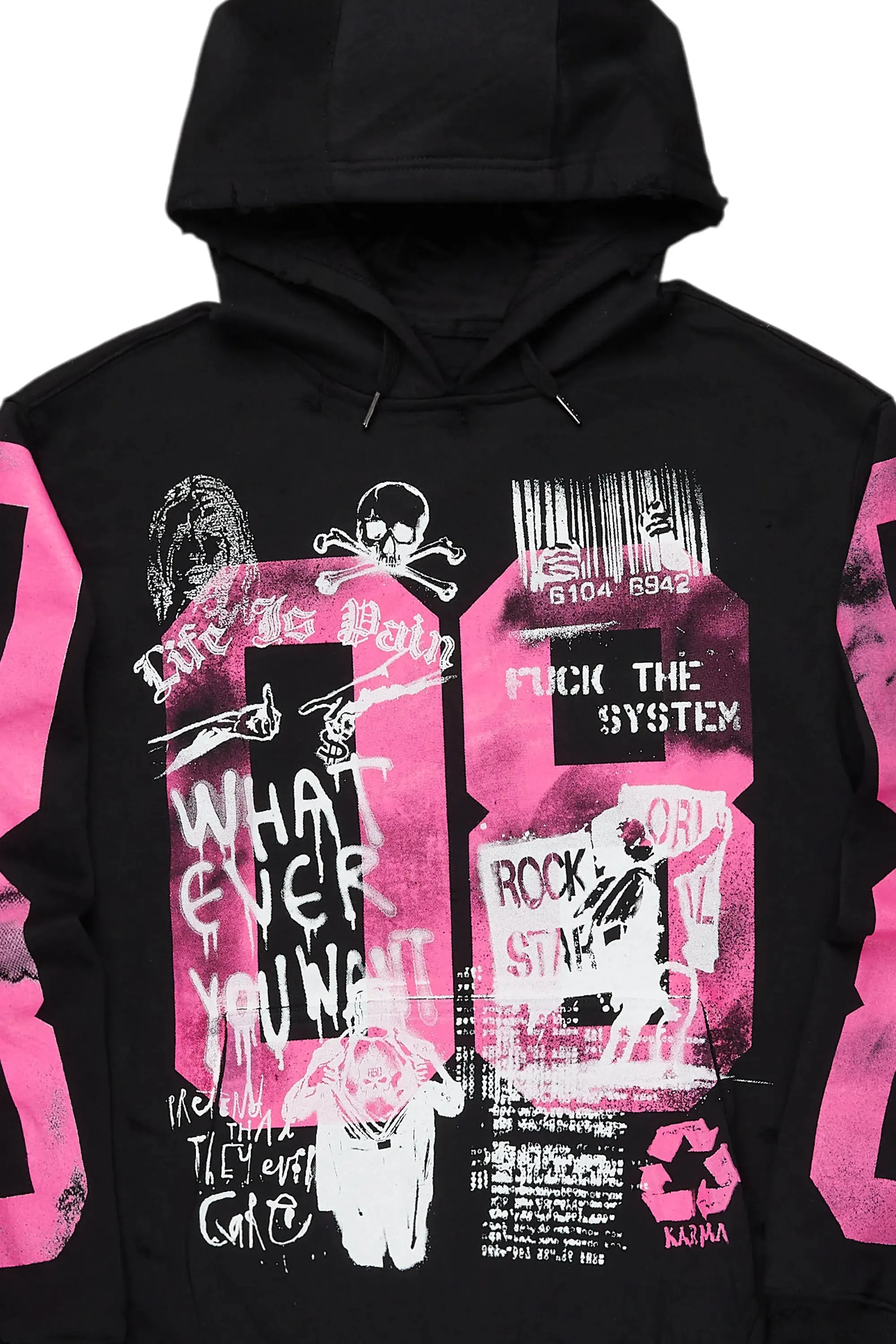 Grill Black/Pink Graphic Hoodie